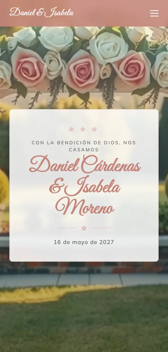 Invitación de ejemplo — diseño 